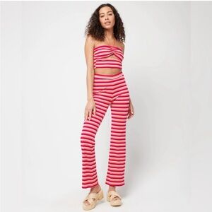 NWT L*Space Paloma Pant Top Set Striped Loungewear Size Medium